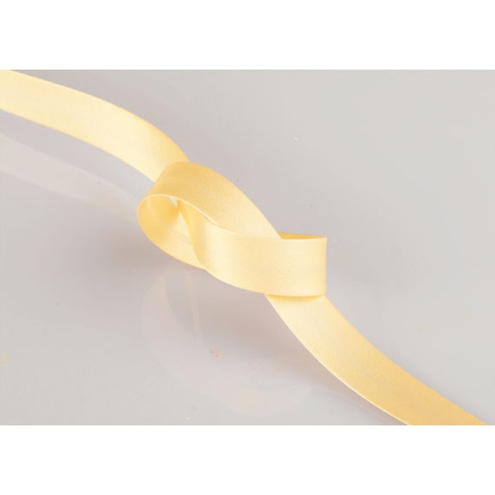 Бейка однотон в рулоне (131 м), ширина 15 мм, цвет бледно-жёлтый