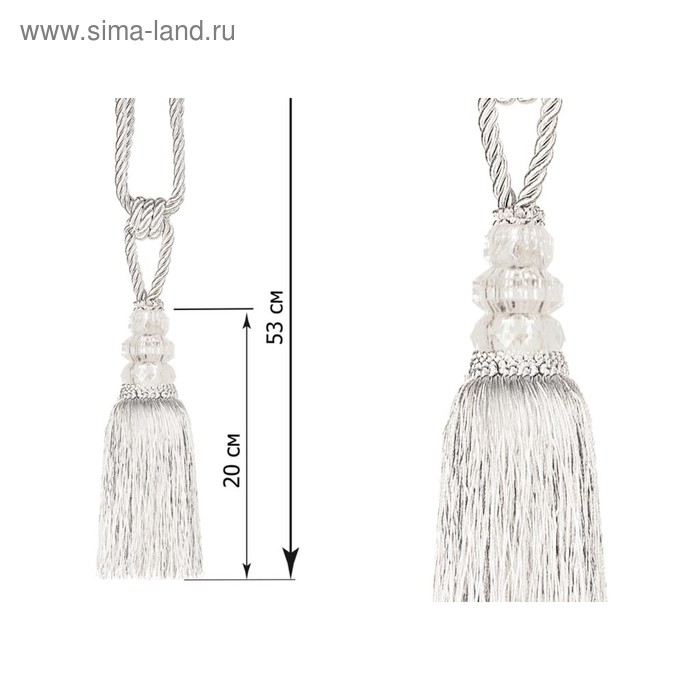 

Кисти для штор (2 шт), цвет серебряный
