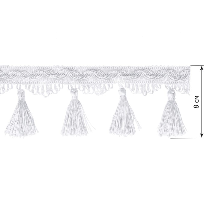 Бахрома в рулоне (25 м), цвет белый