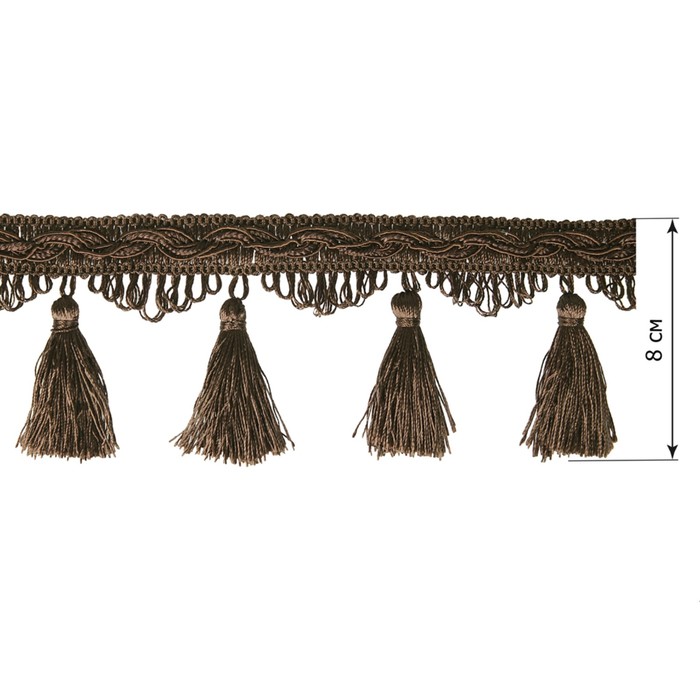 Бахрома в рулоне (25 м), цвет коричневый