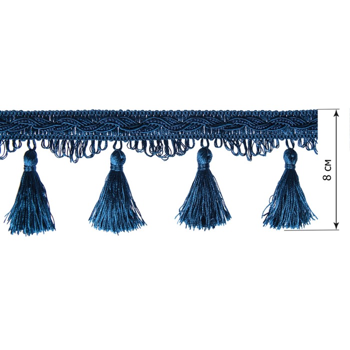 Бахрома в рулоне (25 м), цвет синий
