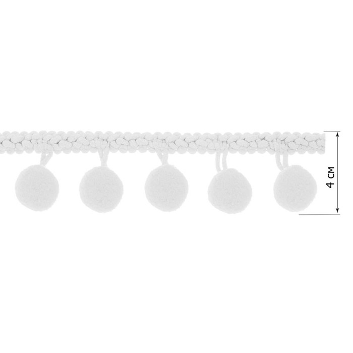 Бахрома в рулоне (25 м), цвет белый