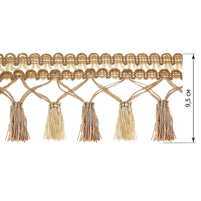 Бахрома в рулоне (25 м), цвет бежевый