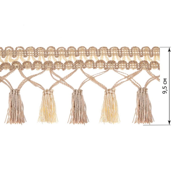 Бахрома в рулоне (25 м), цвет бежевый