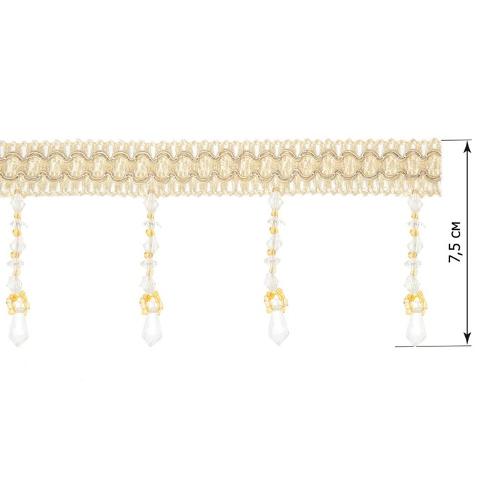 Бахрома в рулоне (25 м), цвет молочный