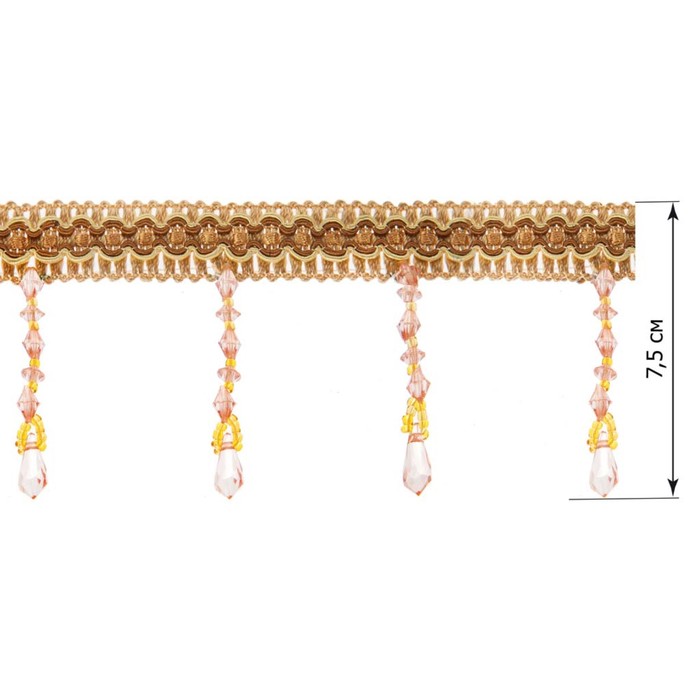 Бахрома в рулоне (25 м), цвет коричневый
