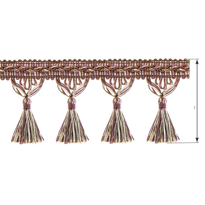 Бахрома в рулоне (25 м), цвет коричневый