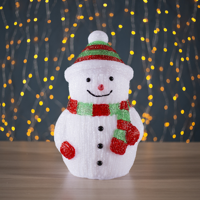 Фигура акрил. "Снеговик большой" 21х25х40 см, контроллер с димером, 60 LED, 220V, матовый