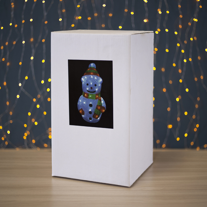 Фигура акрил. "Снеговик большой" 21х25х40 см, контроллер с димером, 60 LED, 220V, матовый