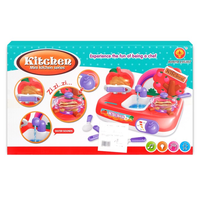 Игровой модуль Кухня Яблочко», льётся вода из крана, продукты меняют цвет