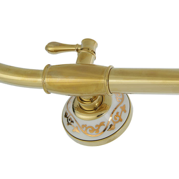 Душевая система Accoona A83105W, с тропическим душем, однорычажная, латунь, цвет золото