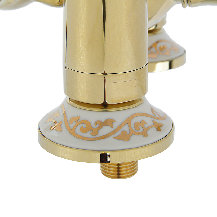 Душевая система Accoona A83105W, с тропическим душем, однорычажная, латунь, цвет золото