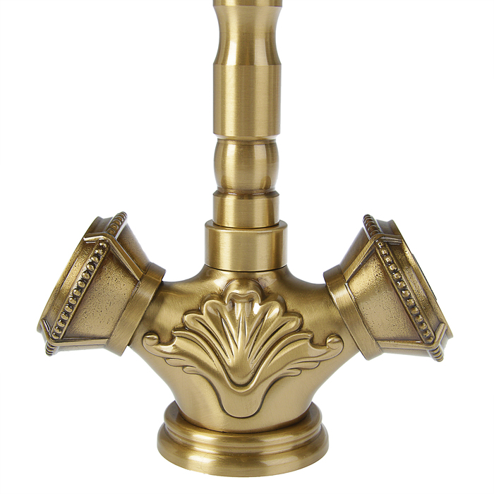 Cмеситель для кухни Accoona A54102, двухрычажный, латунь