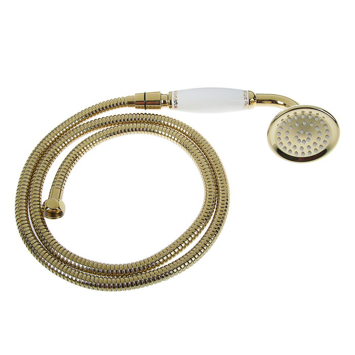 Cмеситель для ванны Accoona A63105W, короткий излив, двухрычажный, латунь, цвет золото