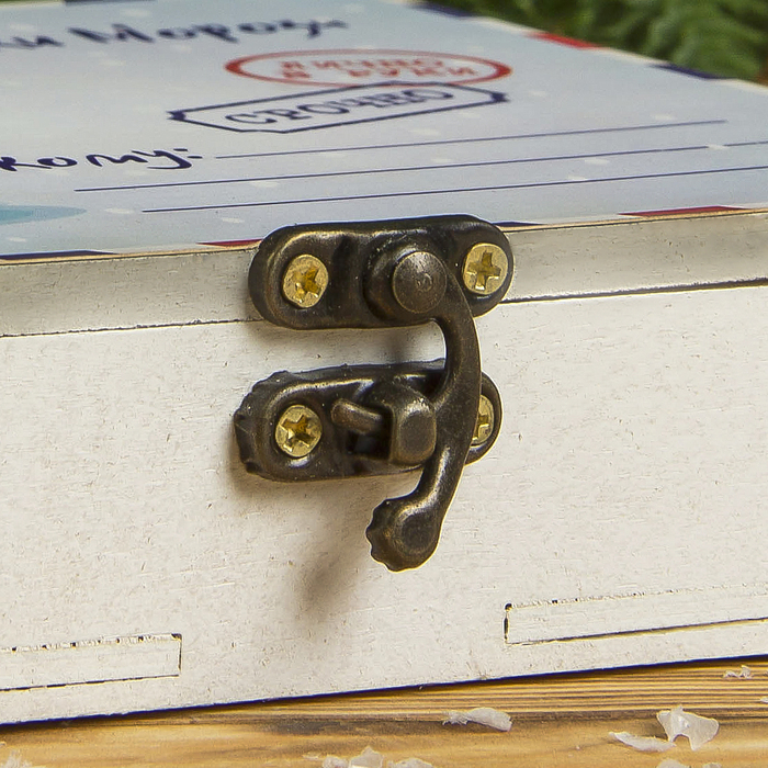 Шкатулка фанера "Снеговик" 12х15х3,5 см