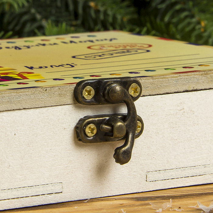 Шкатулка фанера "Дедушка Мороз" 12х15х3,5 см