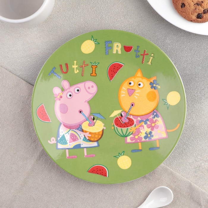 Тарелка 19 см "Свинка Пеппа. Фрукты"