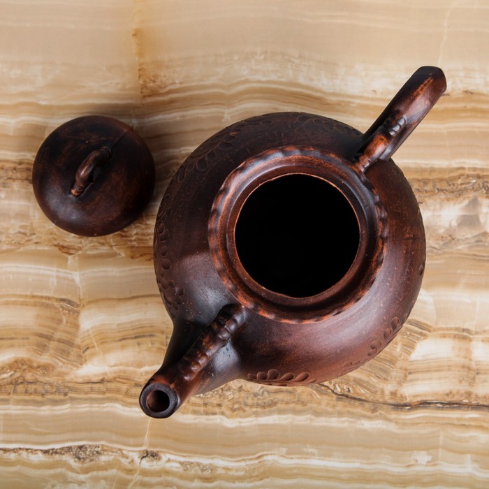 Набор чайный "Карачун" 2 предмета, с декором, чайник 1,3 л, 2 л