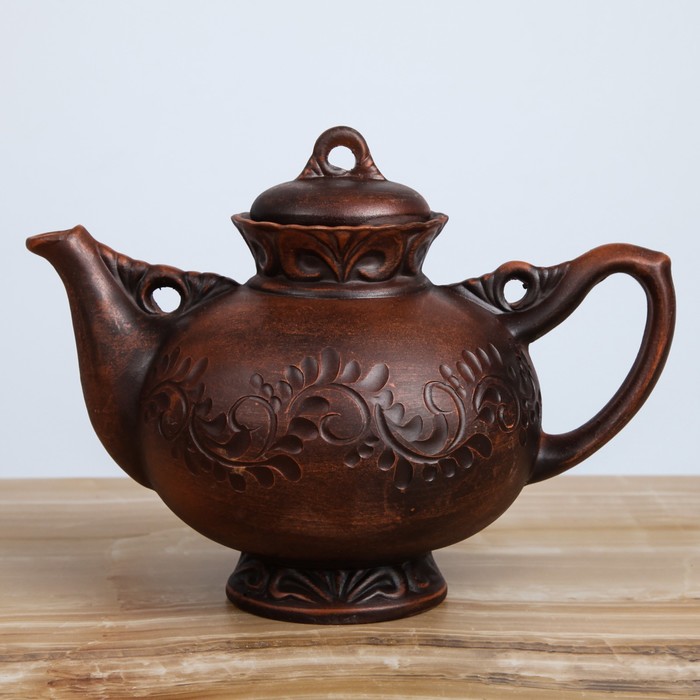 Набор чайный "Карачун" 2 предмета, с декором, чайник 1,3 л, 2 л