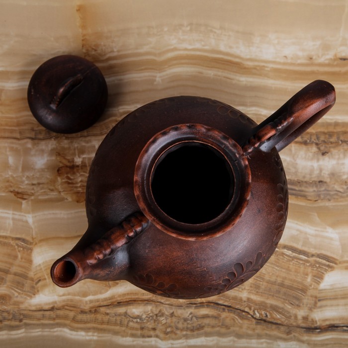 Набор чайный "Карачун" 2 предмета, с декором, чайник 1,3 л, 2 л