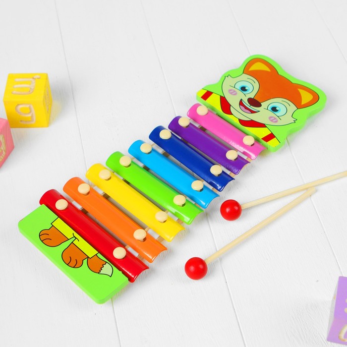 Музыкальная игрушка "Металлофон. Лис", 8 тонов