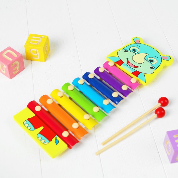 Музыкальная игрушка "Металлофон. Носорог", 8 тонов