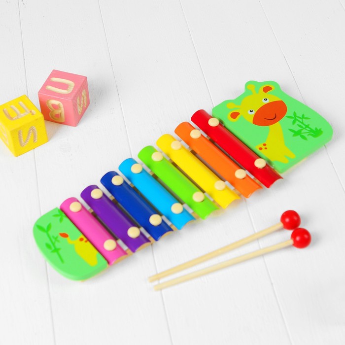 Музыкальная игрушка "Металлофон. Жирафик", 8 тонов