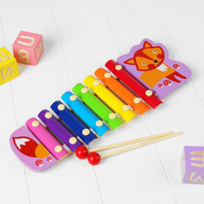 Музыкальная игрушка "Металлофон. Лисичка", 8 тонов