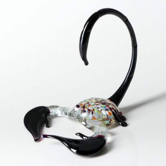 Сувенир из стекла средняя "Скорпион" микс