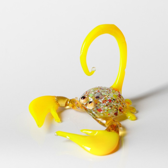 Сувенир из стекла средняя "Скорпион" микс