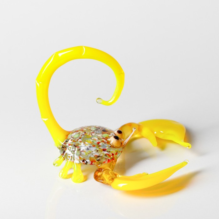 Сувенир из стекла средняя "Скорпион" микс