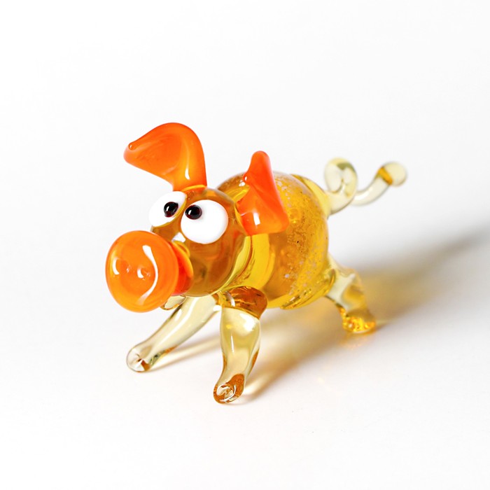 Сувенир из стекла "Свинюша", микс