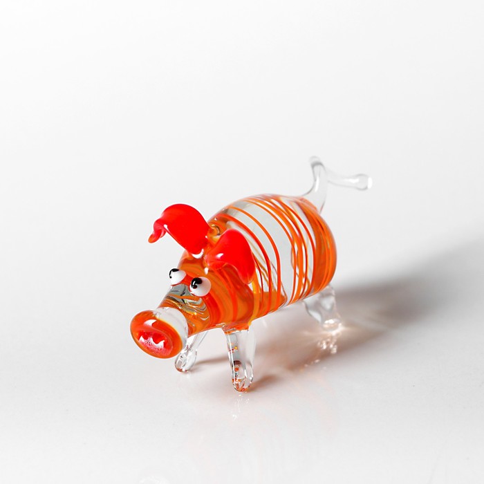 Сувенир из стекла "Свинка", микс