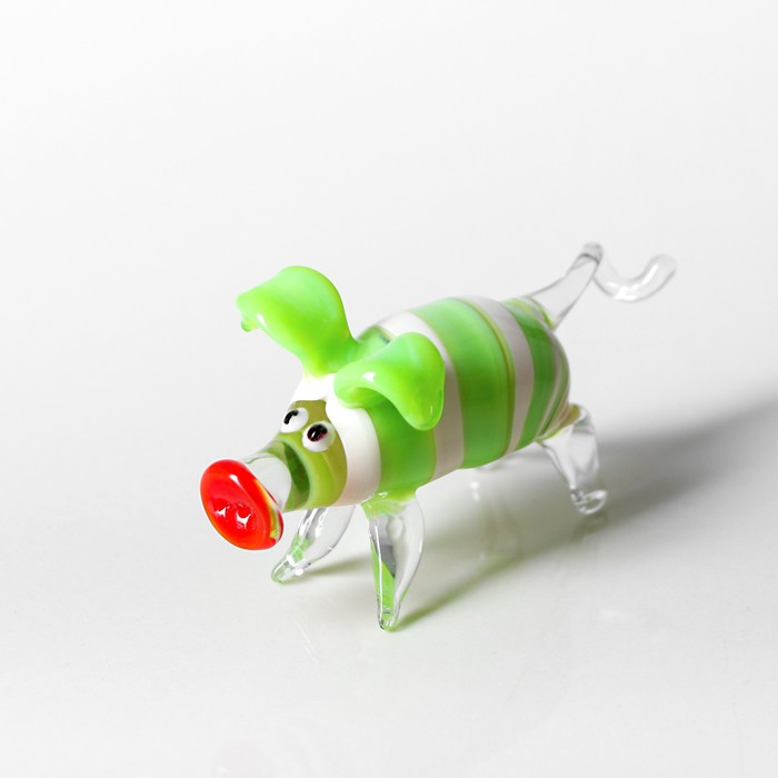 Сувенир из стекла "Свинка", микс