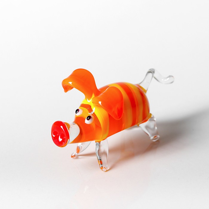 Сувенир из стекла "Свинка", микс
