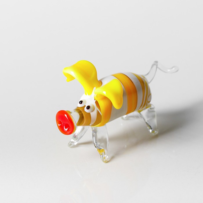 Сувенир из стекла "Свинка", микс