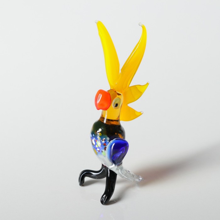 Сувенир из стекла миди "Попугай" микс
