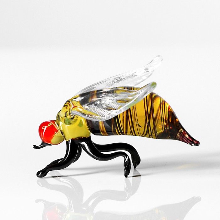 Сувенир из стекла средняя "Муха" микс