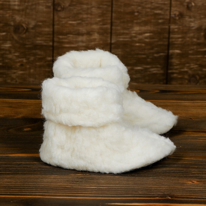 Чуни из овчины, размер 28-29, светлые