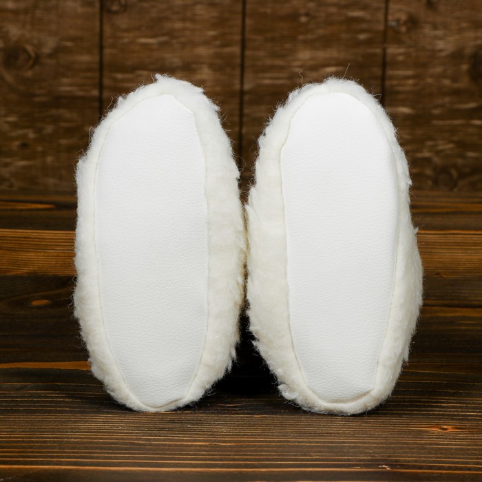 Чуни из овчины, размер 28-29, светлые