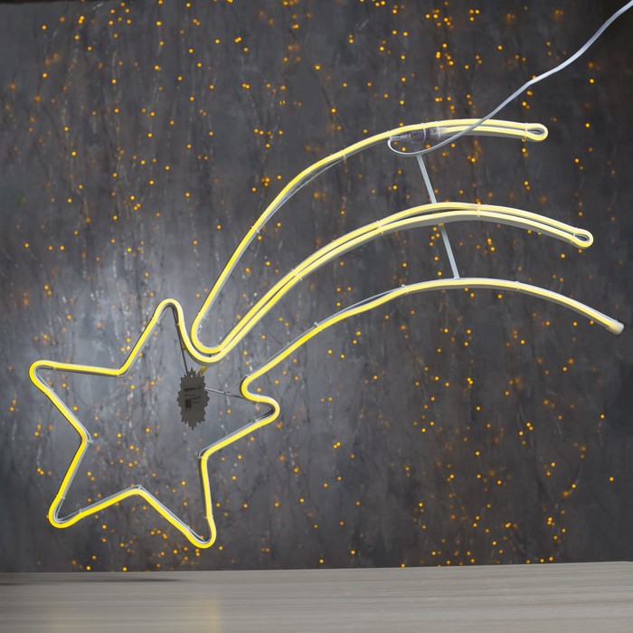 Фигура неоновая "Комета" 70х27 см, 360 LED, 220V, ТЕПЛЫЙ-БЕЛЫЙ