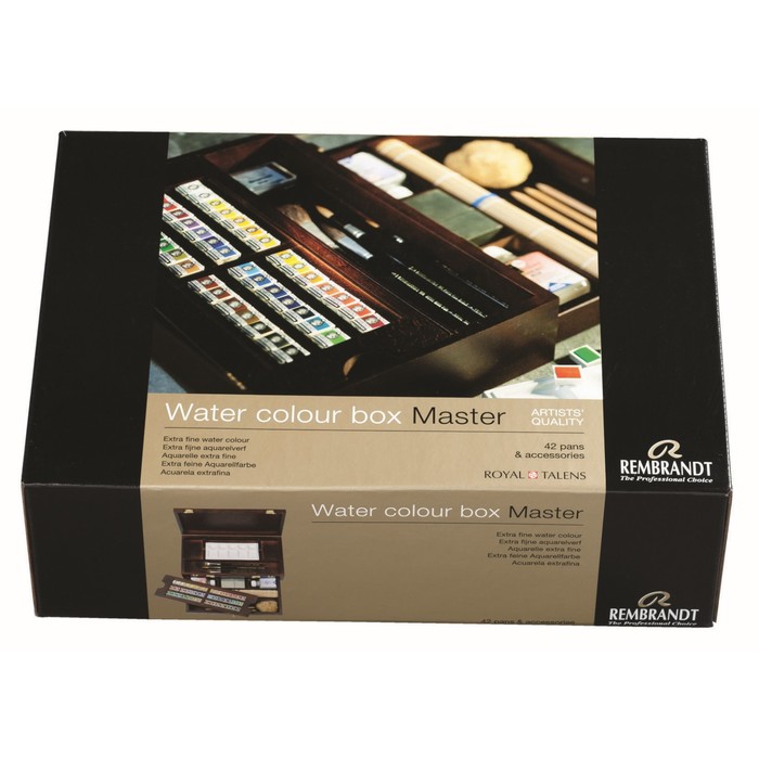 Акварель худ набор в кюветах 42цв Royal Talens Rembrandt, дер/кор