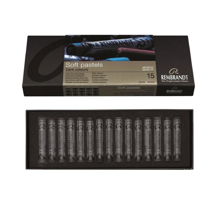 Пастель сухая художественная Soft Royal Talens Rembrandt "Стартовый" 15цв тёмных цветов
