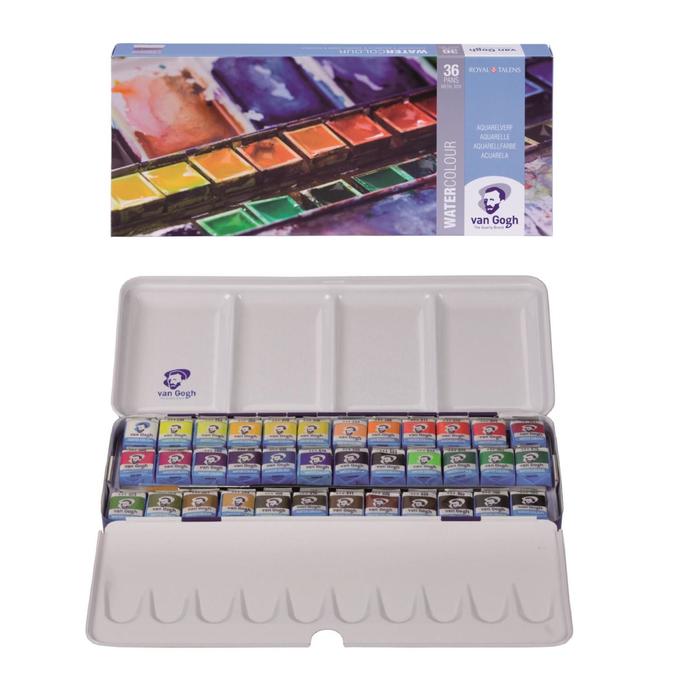 Акварель худ набор в кюветах 36цв Royal Talens Van Gogh м/к