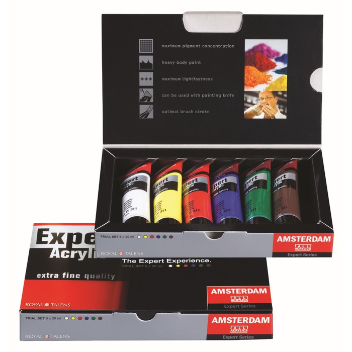 Краска акрил в тубе набор  6цв*20мл Royal Talens Amsterdam "Эксперт"