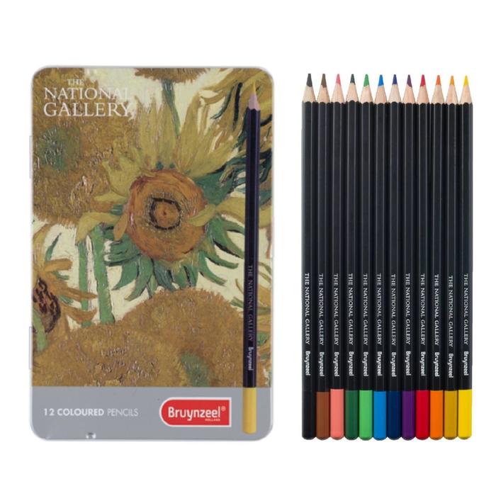 Карандаши художественные цветные Bruynzeel "Подсолнухи" Ван Гог 12цв