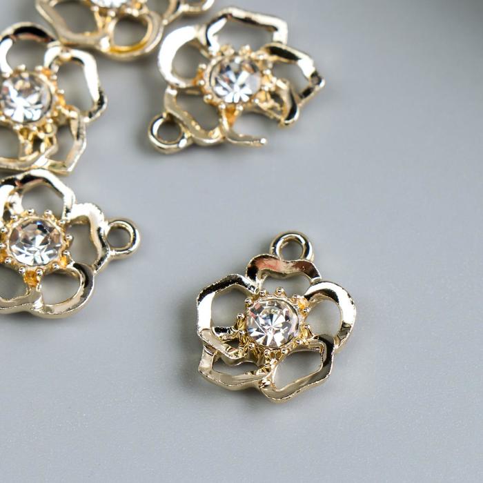 Декор для творчества стразы "Цветок" 1,6х1,8 см