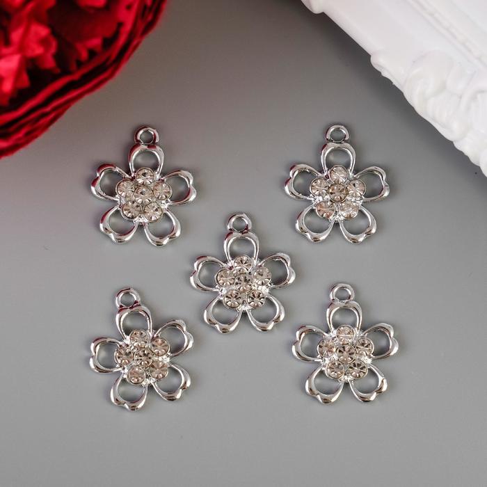 Декор для творчества стразы "Цветочек" 2,2х1,7 см