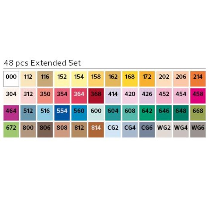 Маркер худож набор StyleFile 48цв (2 ст: пулевид/скош) 0.2/0.6 расширенная палитра