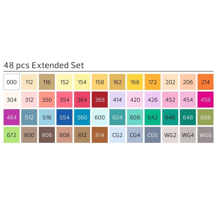 Маркер худож набор StyleFile 48цв Brush (2 ст: кисть/скош) расширенная палитра